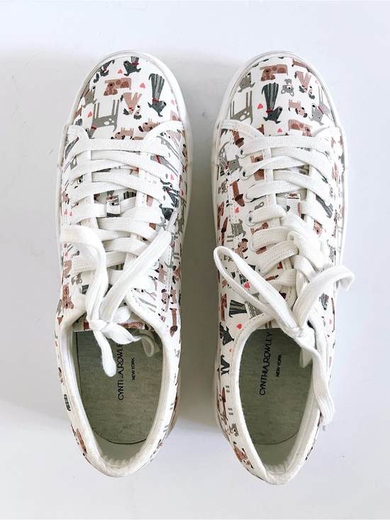 Cynthia Rowley Shoes - NWOT CYNTHIA ROWLEY White Canvas Sneakers with Playful Animal Print